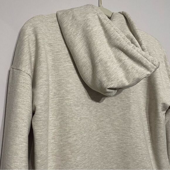 T by Talbots Cream Pullover Hoodie with Zipper Pockets Small - Picture 8 of 9